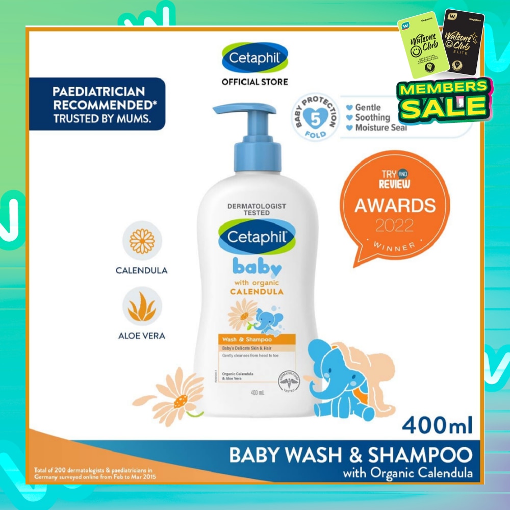Wash & Shampoo with Organic Calendula 400ml