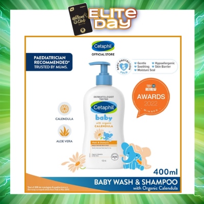 CETAPHIL BABY - Wash & Shampoo with Organic Calendula 400ml