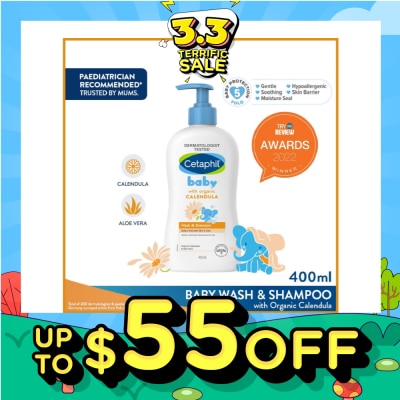 CETAPHIL BABY Wash & Shampoo with Organic Calendula 400ml