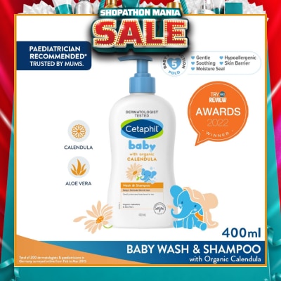 CETAPHIL BABY - Wash & Shampoo with Organic Calendula 400ml