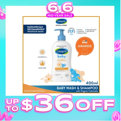 CETAPHIL BABY - Wash & Shampoo with Organic Calendula 400ml