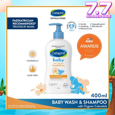 CETAPHIL BABY Wash & Shampoo with Organic Calendula 400ml
