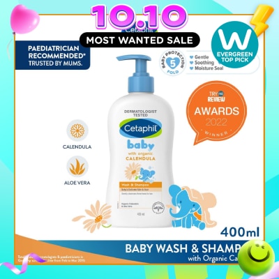 CETAPHIL BABY Wash & Shampoo with Organic Calendula 400ml image