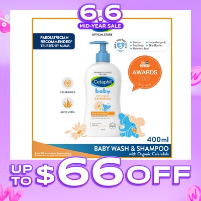 CETAPHIL BABY - Wash & Shampoo with Organic Calendula 400ml