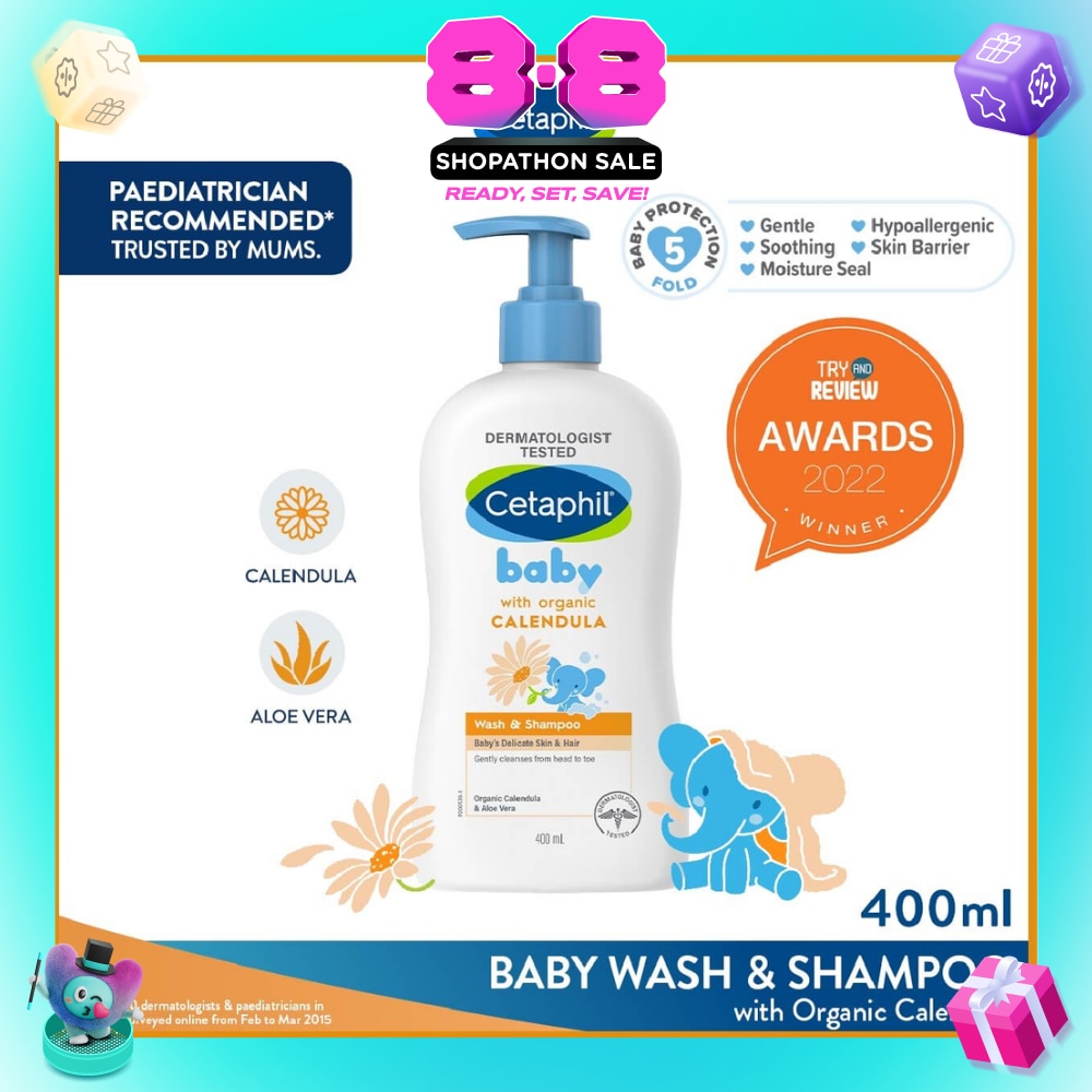Wash & Shampoo with Organic Calendula 400ml