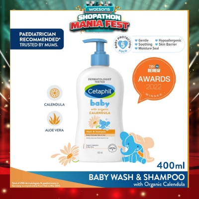 CETAPHIL BABY - Wash & Shampoo with Organic Calendula 400ml