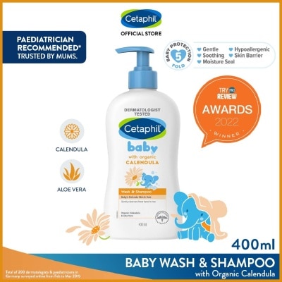 CETAPHIL BABY Wash & Shampoo with Organic Calendula 400ml