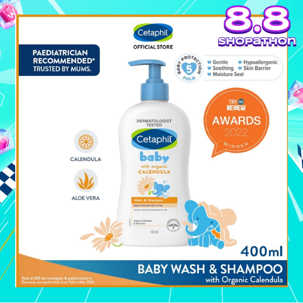 Wash & Shampoo with Organic Calendula 400ml
