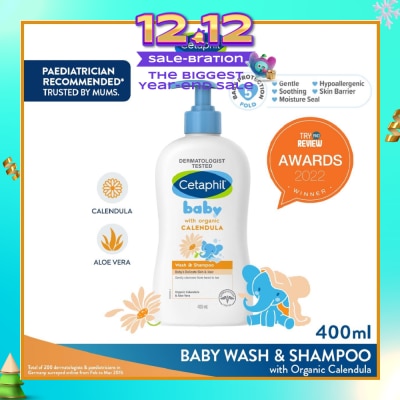 CETAPHIL BABY Wash & Shampoo with Organic Calendula 400ml