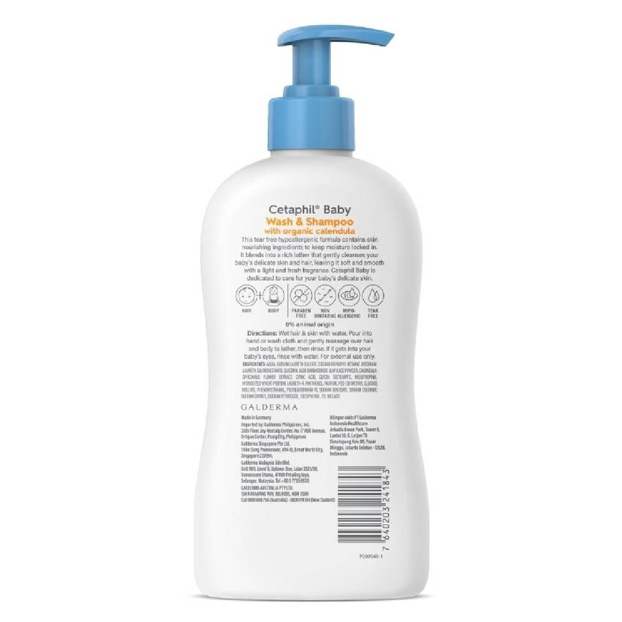 Wash & Shampoo with Organic Calendula 400ml