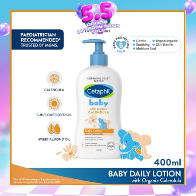 CETAPHIL BABY - Daily Lotion with Organic Calendula 400ml
