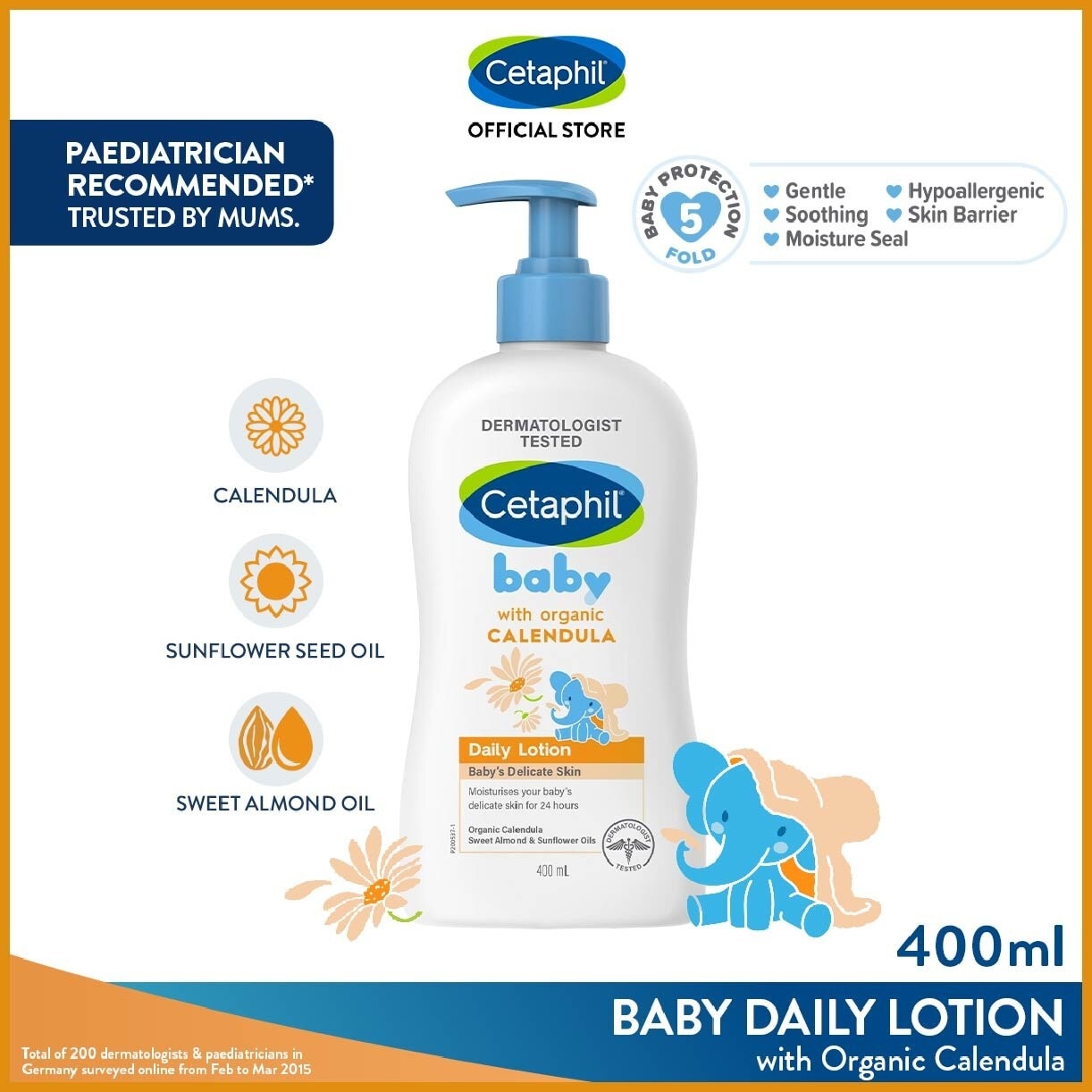 Daily Lotion with Organic Calendula 400ml