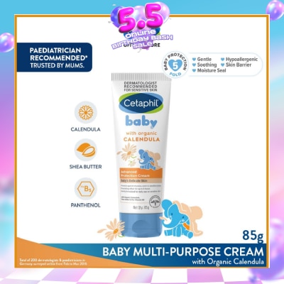 CETAPHIL BABY - Advanced Protection Cream with Organic Calendula 85g (Expiry: Oct`2026)