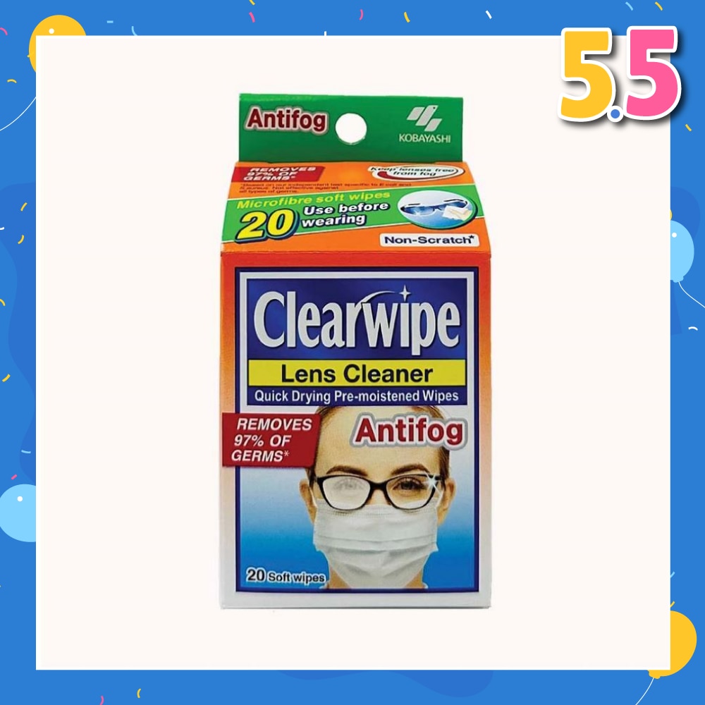 Clearwipe Antifog Len Cleaner 20s