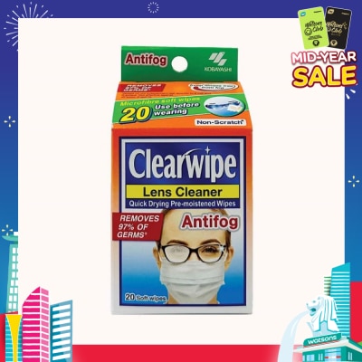 KOBAYASHI Clearwipe Antifog Len Cleaner 20s
