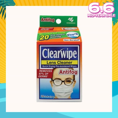 KOBAYASHI Clearwipe Antifog Len Cleaner 20s