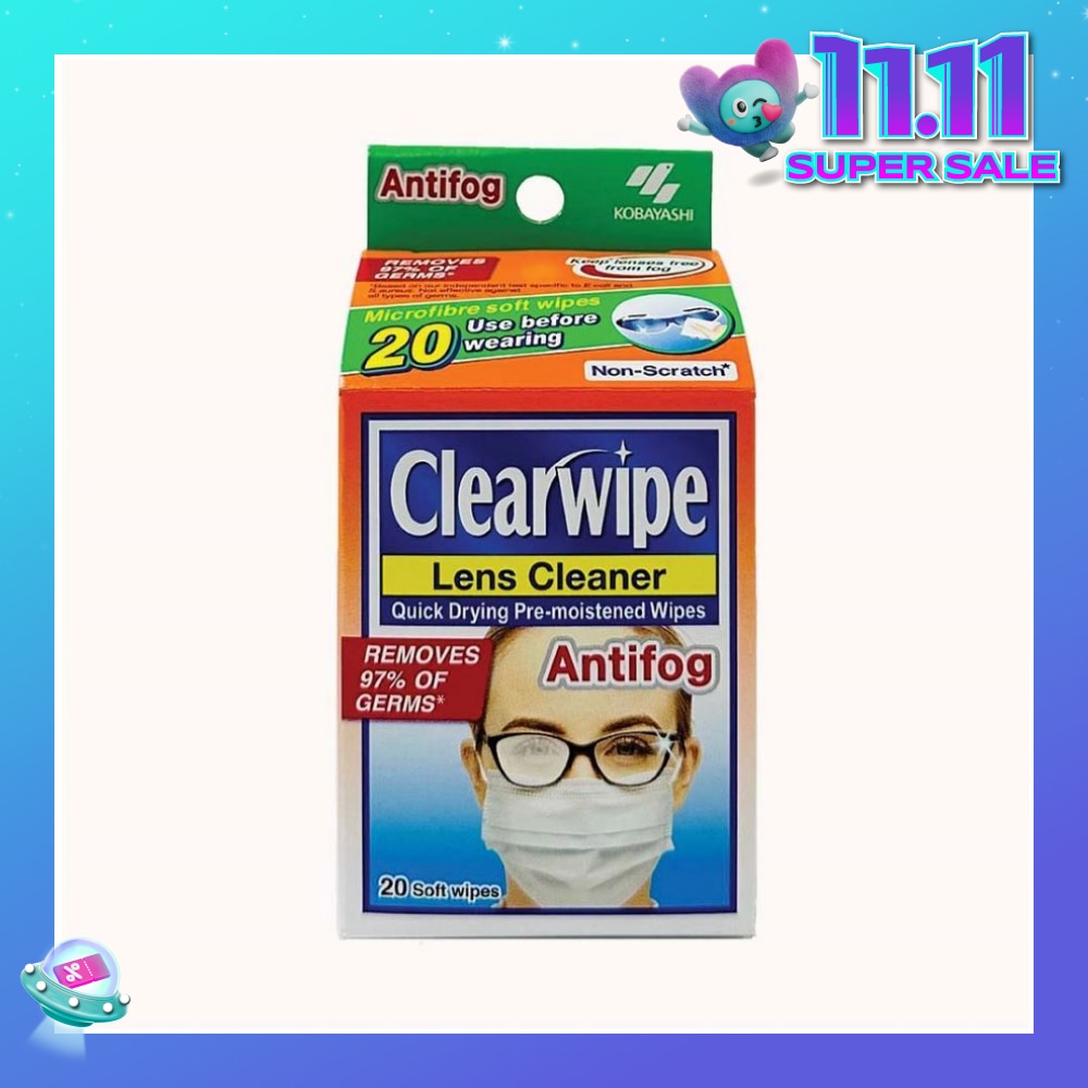 Clearwipe Antifog Len Cleaner 20s