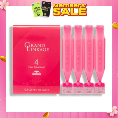 MILBON Grand Linkage Salon Hair Treatment No.4 (For Fine + Soft + Slightly Damaged Hair Type) 9g x 4s