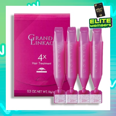MILBON Grand Linkage Salon Hair Treatment No.4(X) (For Rough + Frizzy + Curly + Extremely Dry or Damaged Hair) 9g x 4s