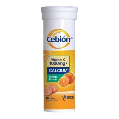 CEBION Vitamin C 1000mg With Calcium Effervescent Tablet Orange Flavor 10s