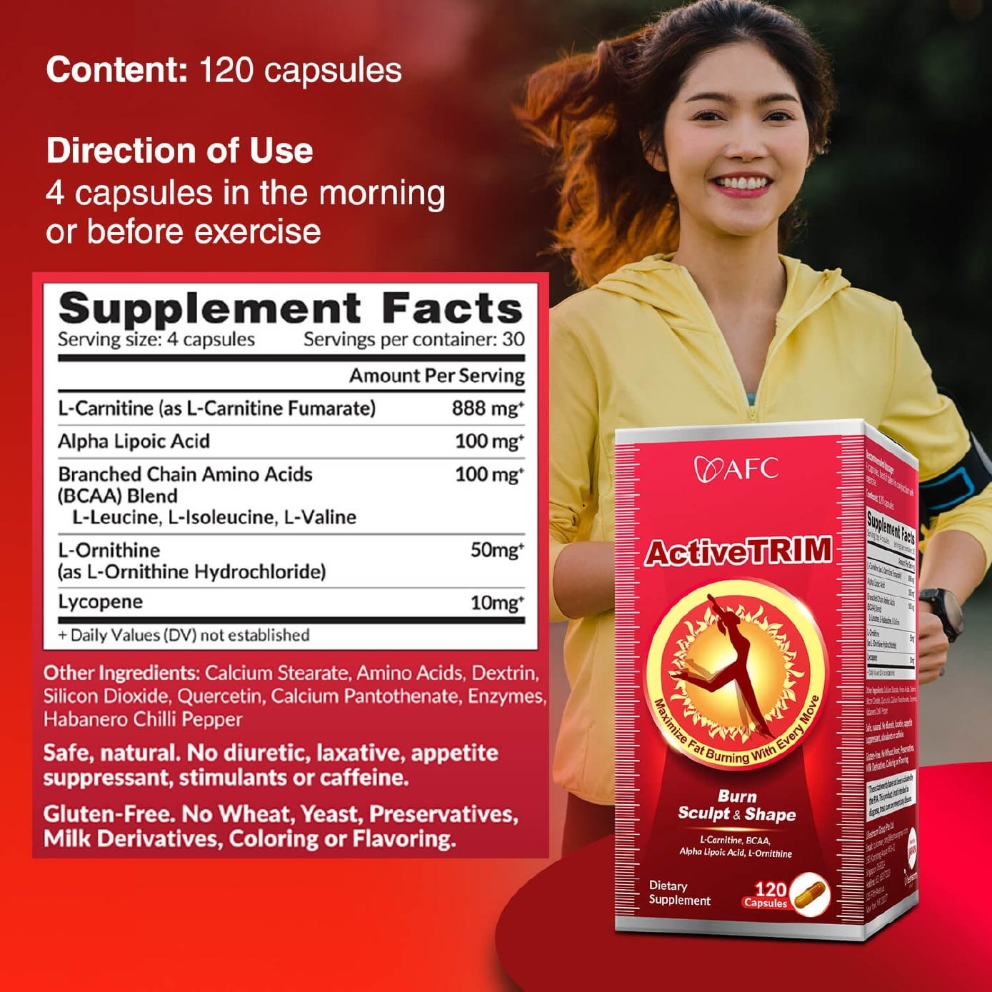 ActiveTRIM Fat Burner Weight Management Supplement Capsule (Reduce Fat & Calories Storage) 120s
