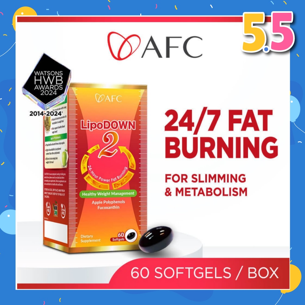 Lipodown2 Dietary Supplement Softgel (For Metabolism Booster & Weight Loss, 24 Hours Fat Burning, 100% Natural) 60s
