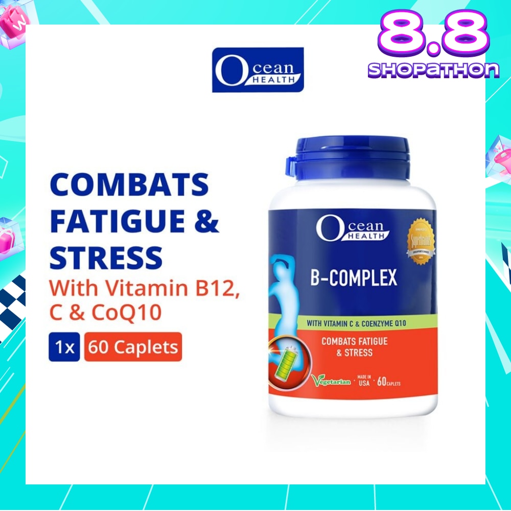 B-Complex Capsule (Combats Fatigue & Stress + With Vit B12, Vit C & CoQ10 + Vegetarian) 60s