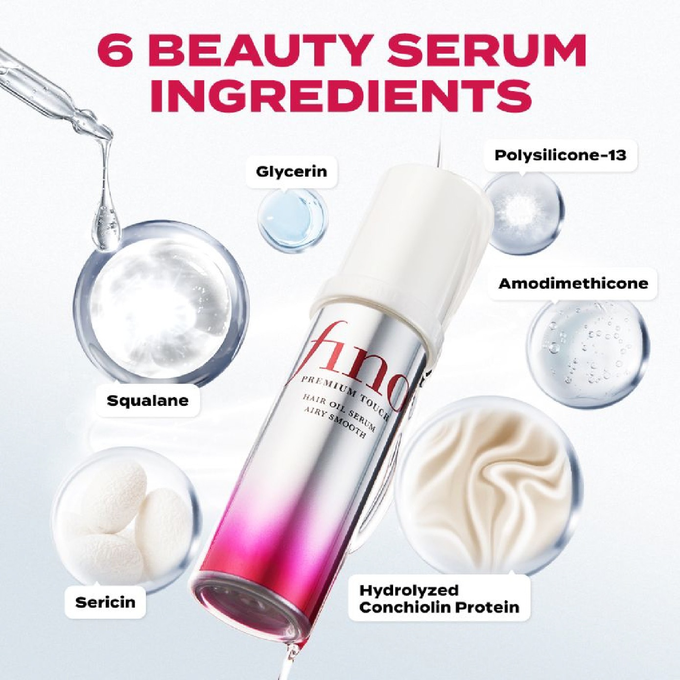 Premium Touch Hair Oil Serum Airy Smooth (For Flat, Dry & Frizzy Hair) 70ml