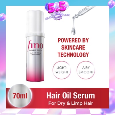 FINO - Premium Touch Hair Oil Serum Airy Smooth (For Flat, Dry & Frizzy Hair) 70ml