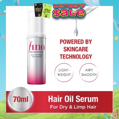 FINO - Premium Touch Hair Oil Serum Airy Smooth (For Flat, Dry & Frizzy Hair) 70ml