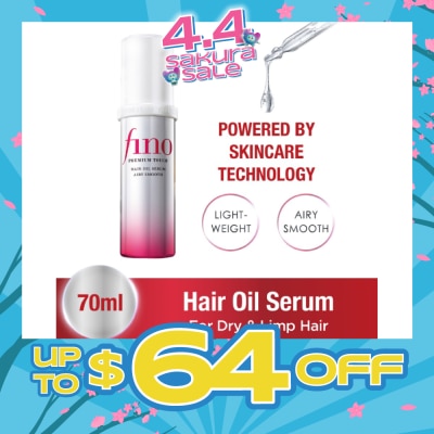 FINO - Premium Touch Hair Oil Serum Airy Smooth (For Flat, Dry & Frizzy Hair) 70ml