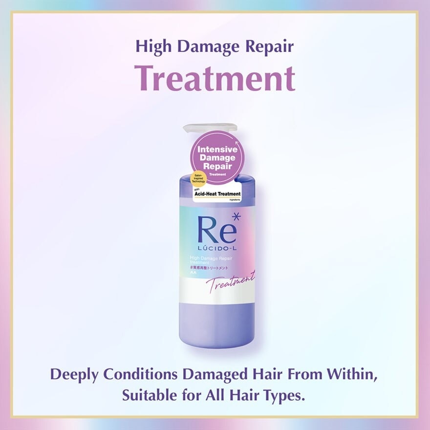 LUCIDO-L Re* High Damage Repair Treatment (For Damaged Hair) 380g