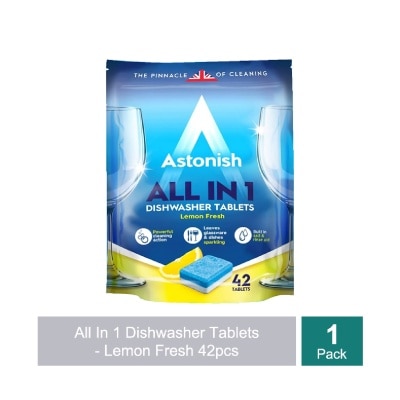 ASTONISH - All-in-1 Dishwasher Tablet Lemon Fresh 42s