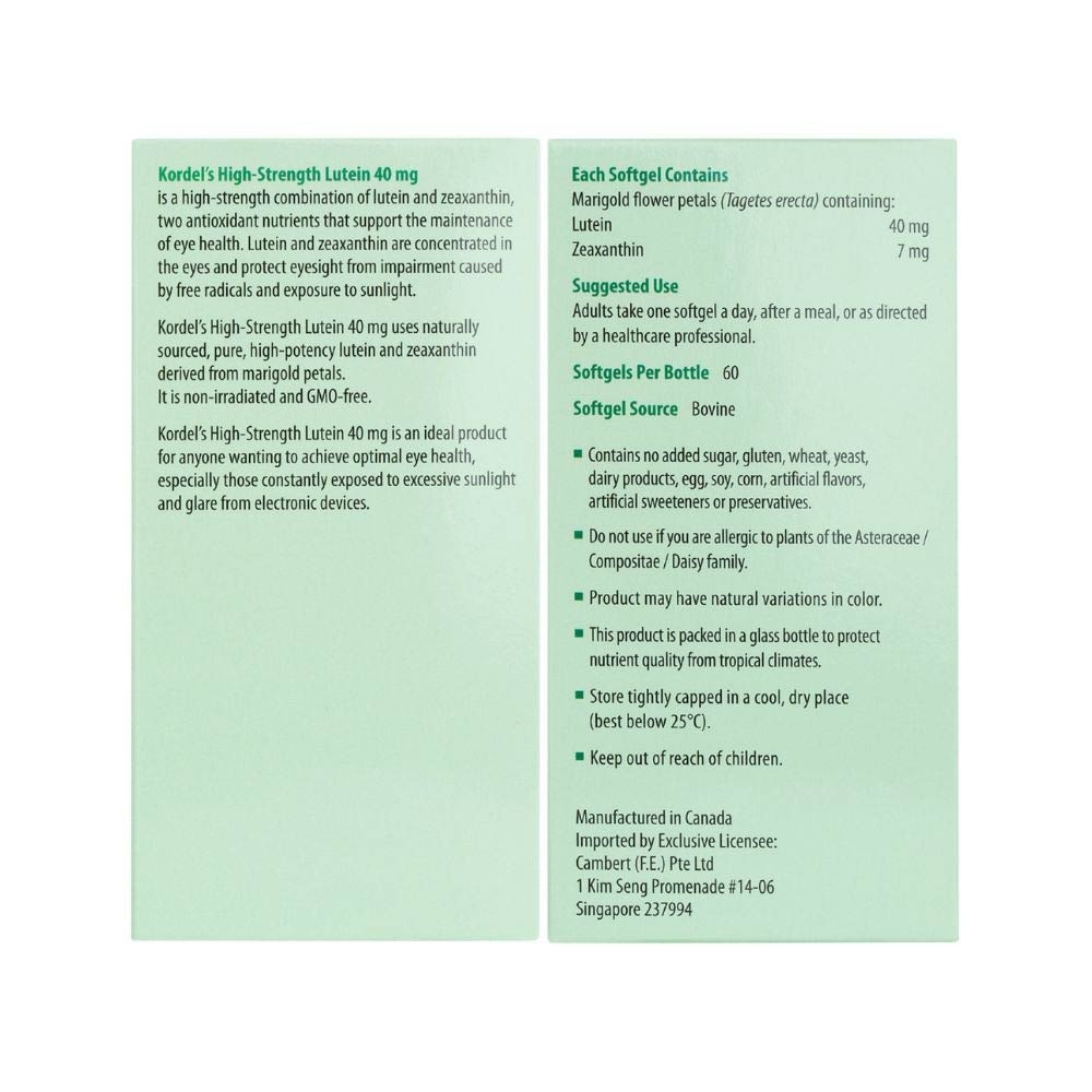 High-Strength Lutein 40mg 60s