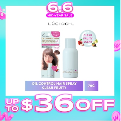 LUCIDO-L - Oil Control Hair Spray Clear Fruity (Fluffy, Airy & Smooth Hair) 70g