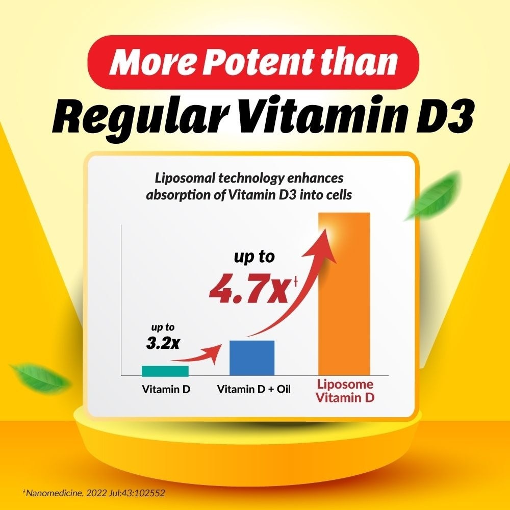 Liposomal Vitamin D3 1000IU Veggie Softgel (Bones, Immunity & Muscle Support) 240s image