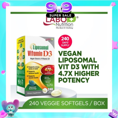 LABO NUTRITION - Liposomal Vitamin D3 1000IU Veggie Softgel (Bones, Immunity & Muscle Support) 240s image