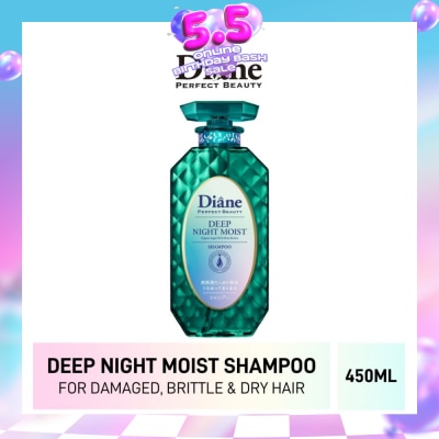 MOIST DIANE - Perfect Beauty Deep Night Moist Shampoo (Cleanse & Nourish Scalp + Repairs Brittle + Damaged Hair) 450ml