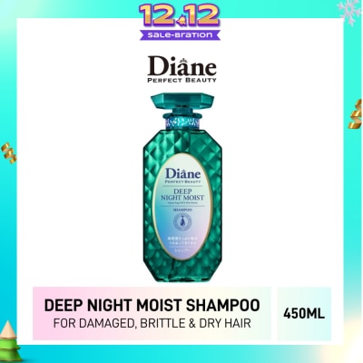 MOIST DIANE Perfect Beauty Deep Night Moist Shampoo (Cleanse & Nourish Scalp + Repairs Brittle + Damaged Hair) 450ml