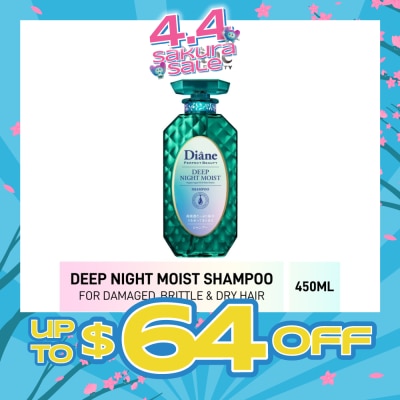 MOIST DIANE - Perfect Beauty Deep Night Moist Shampoo (Cleanse & Nourish Scalp + Repairs Brittle + Damaged Hair) 450ml