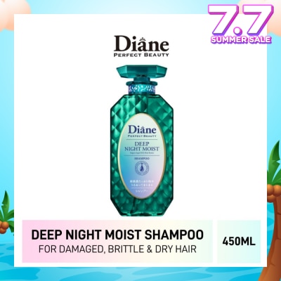 MOIST DIANE Perfect Beauty Deep Night Moist Shampoo (Cleanse & Nourish Scalp + Repairs Brittle + Damaged Hair) 450ml