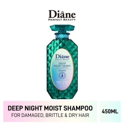 MOIST DIANE Perfect Beauty Deep Night Moist Shampoo (Cleanse & Nourish Scalp + Repairs Brittle + Damaged Hair) 450ml