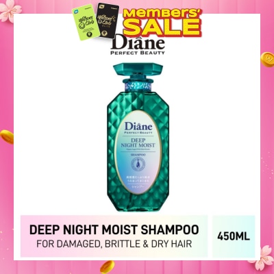 MOIST DIANE Perfect Beauty Deep Night Moist Shampoo (Cleanse & Nourish Scalp + Repairs Brittle + Damaged Hair) 450ml