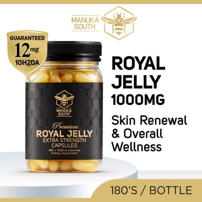 MANUKA SOUTH Premium Royal Jelly Extra Strength Dietary Supplement Capsule (For Skin + Joint + Heart + Brain + Immunity) 180s