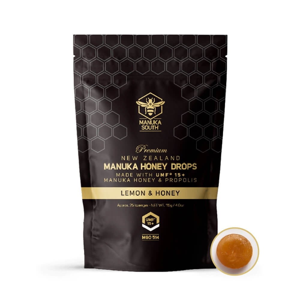 UMF15+ Manuka Honey DROPS with Propolis Lozenges (For Cough + Flu + Sore Throat + Ulcer + Gum + Bad Breath + Immunity Support) 25s