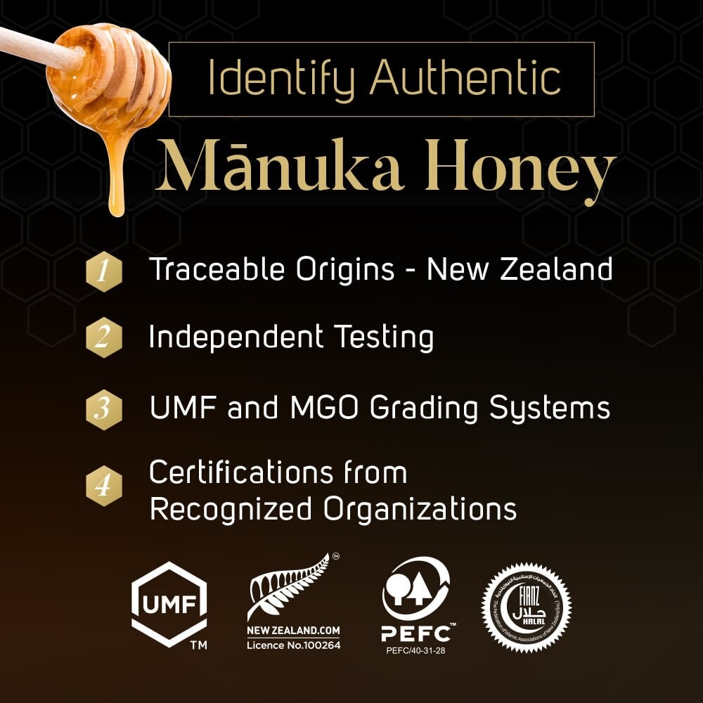 UMF 5+ MGO83 Manuka Honey (Authentic 100% New Zealand Manuka Honey for Immunity + Digestion + Skin Health) 500g