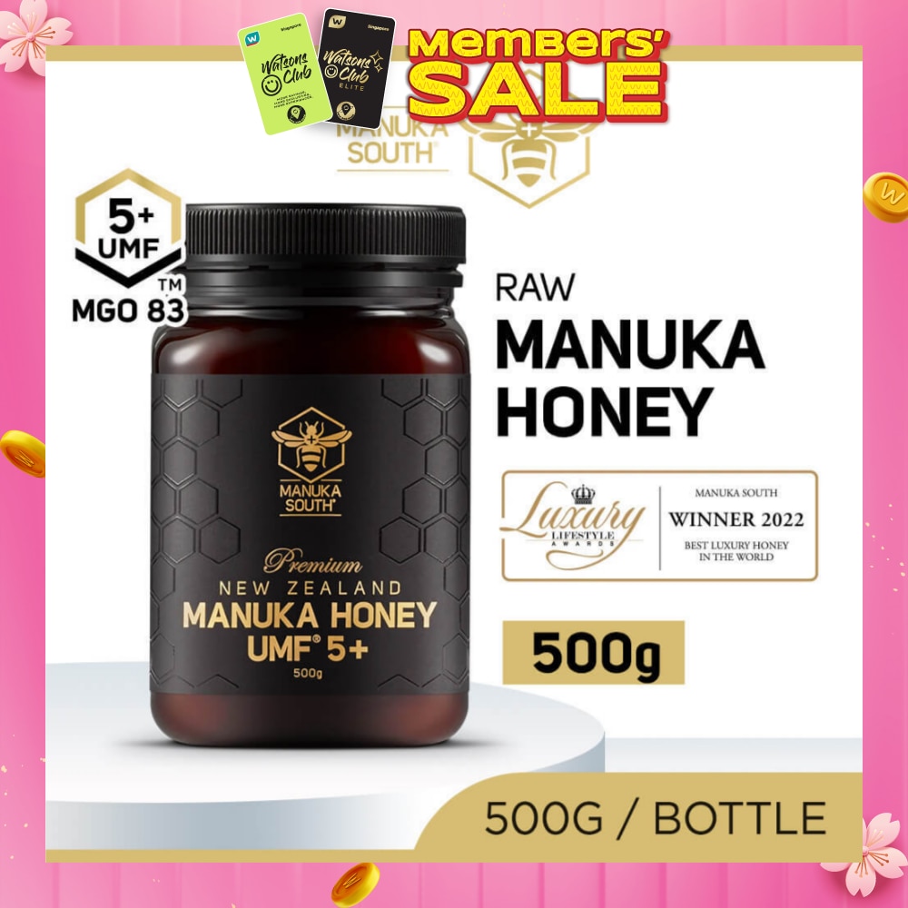 UMF 5+ MGO83 Manuka Honey (Authentic 100% New Zealand Manuka Honey for Immunity + Digestion + Skin Health) 500g