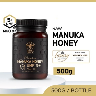 MANUKA SOUTH - UMF 5+ MGO83 Manuka Honey (Authentic 100% New Zealand Manuka Honey) 500g