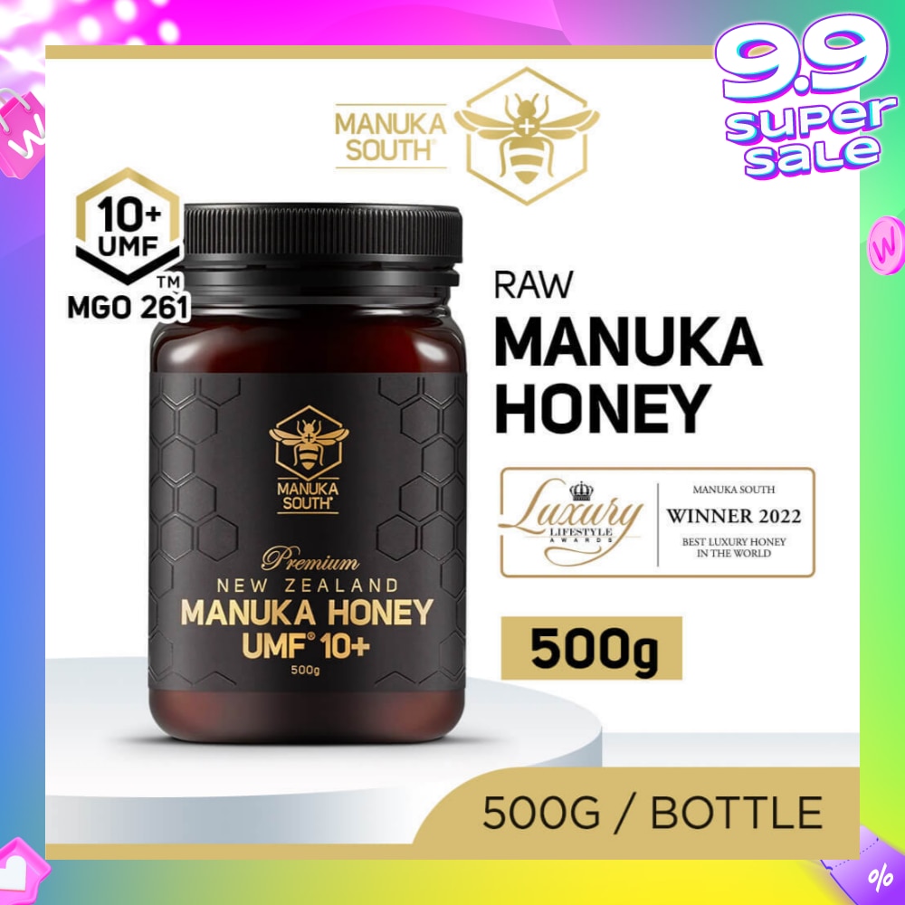 UMF 10+ MGO261 Manuka Honey (Authentic 100% New Zealand Manuka Honey for Immunity + Digestion + Skin Health) 500g