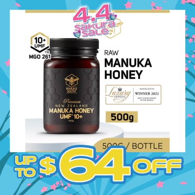 MANUKA SOUTH - UMF 10+ MGO261 Manuka Honey (Authentic 100% New Zealand Manuka Honey for Immunity + Digestion + Skin Health) 500g